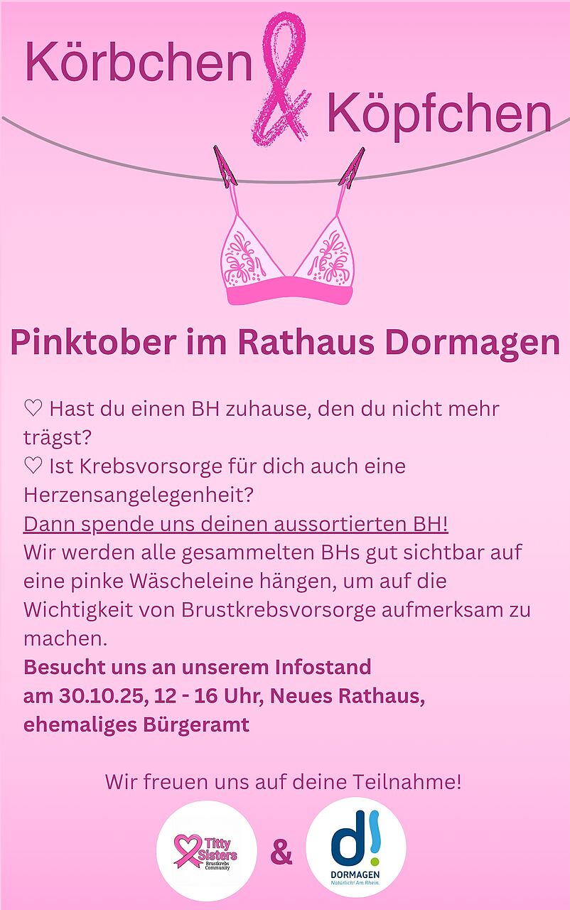 Aktion: Dormagen informiert am 30. Oktober zum Thema Brustkrebsvorsorge